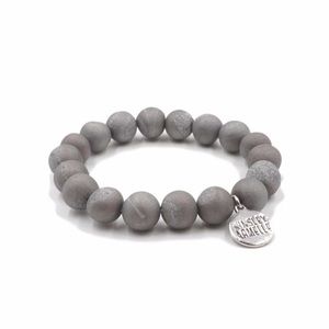 NEW Kinsley Armelle Frost Silver Geode Bracelet